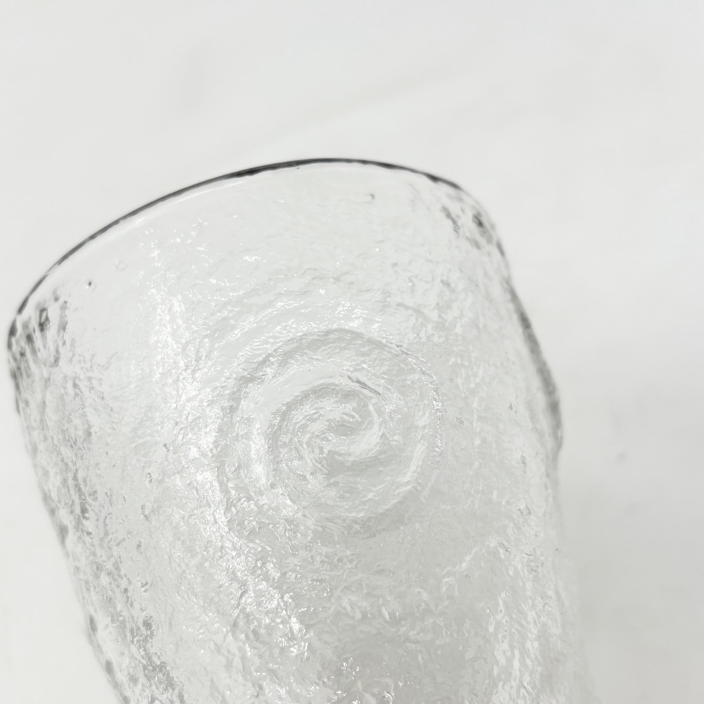 Textured Bubbled Goblet With Nautical Details Celedon Base 5” X 3” X 2.25” - Picture 6 of 7